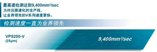 The inspection speed is much faster to meet requirements of high speed of production lines.